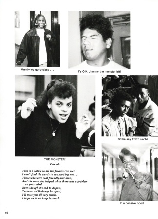 Theodore Roosevelt HS Yearbook (1989) [pg 16] 