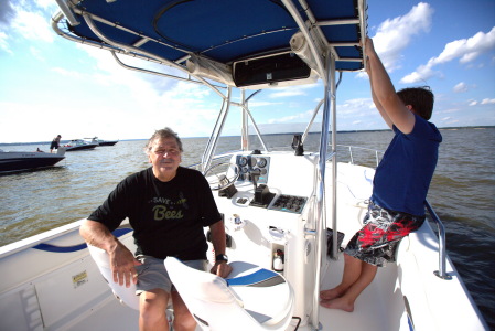 Out on my daughter and son in-law's boat.