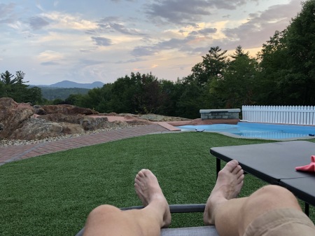 Looking towards Mt. Washington from our patio