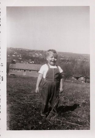 Me behind the house in Crab Orchard WV 1956