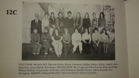 home room 1977 with Mr Fitchett
