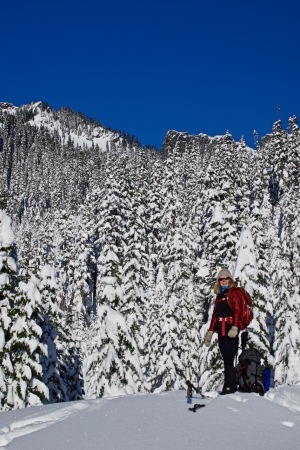 Snowshoeing on Snoqualmie Pass. 1/3/16
