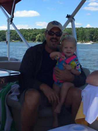 Granddaddy boating with Cloey