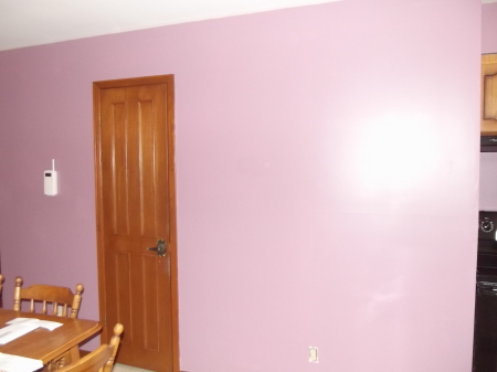 Our kitchen wall after painting
