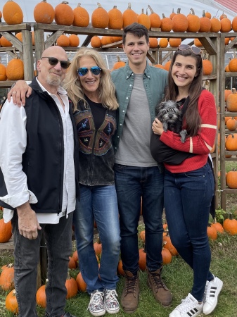 Pumpkin picking with our daughter & son in law