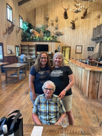 With one of my nieces and my aunt in a winery 