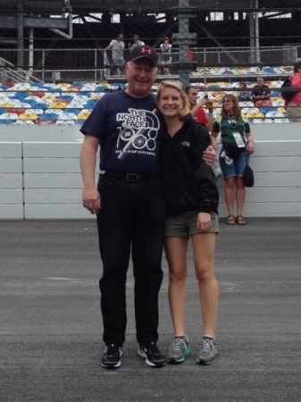 My daughter Haley and I at Daytona Speedway 