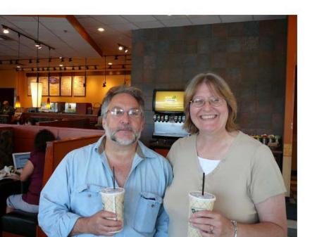 My wife Janice Born and me at Panera