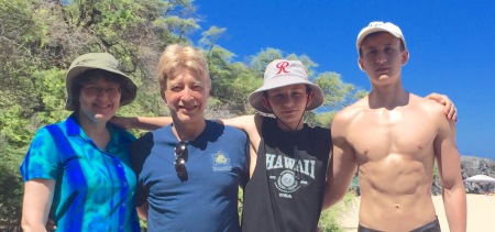 Hapuna Beach, Hawaii 2016 Karen, Alex, Blake 