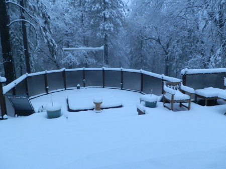 Our back deck at Christmas time