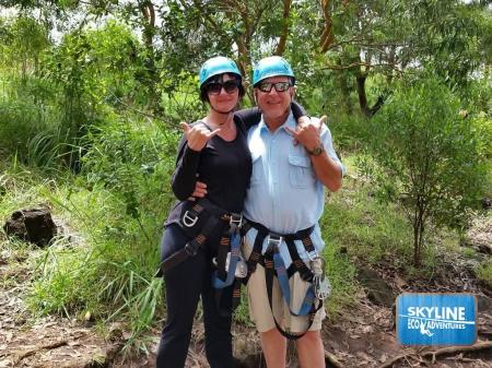 My Wife & me after Zip-lining on Maui