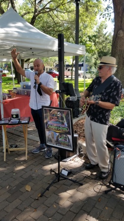 Performing at Windermere farmers market 