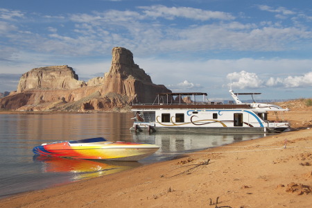 Our houseboat & boat - Lake Powell UT 2011