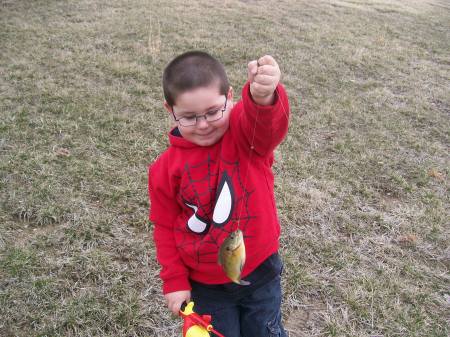 jacob fishing in our pond