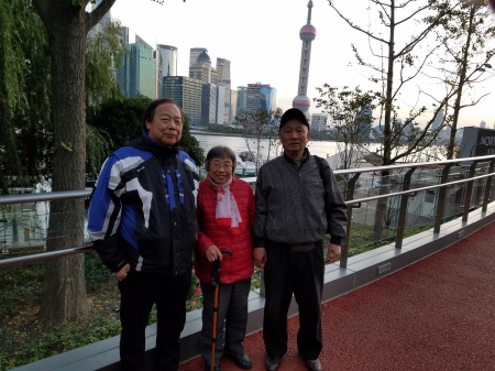 With my cousin and her husband in Shanghai