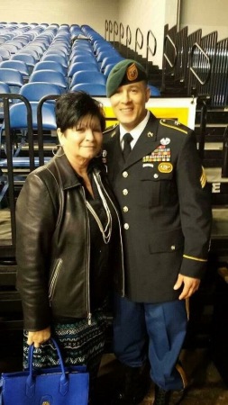 My son and I at his Green Beret grad so proud!