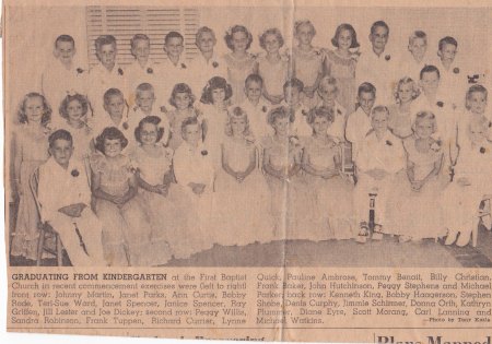 1st Bspt. Ch. Kinder 1950. I am front Left