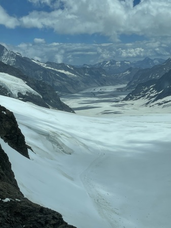 Jungfrau Observatory View of Glacier 