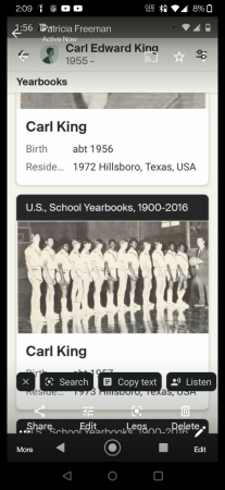 Carl King's Classmates profile album