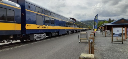 Boarding Alaska RR Denali Star