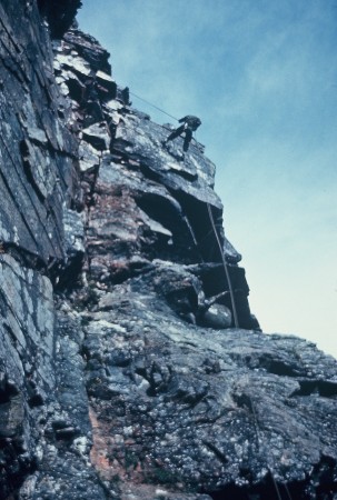 Learning to rappel at Ft. Greely, Alaska