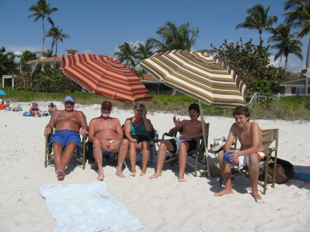 Chillin' with friends at the beach
