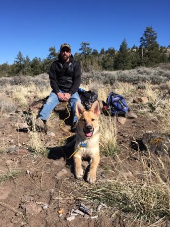 My German Shephard “Ruff” and me