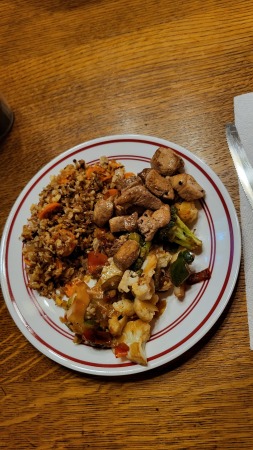 Pork Teppanyaki and vegetables