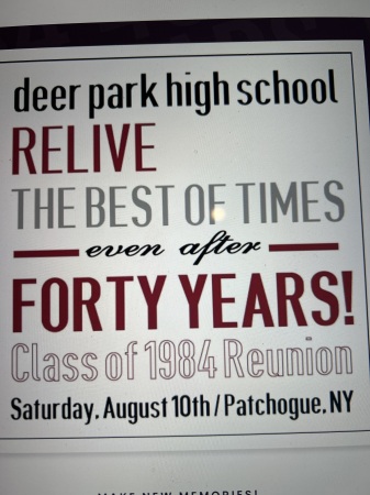 Deer Park NY High School 40th Reunion
