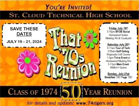 St. Cloud Technical High School 50 Year Reunion 2024