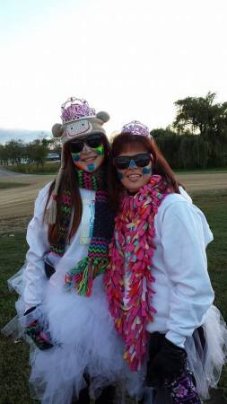 My "little" girl and I at the Glo Run Madison