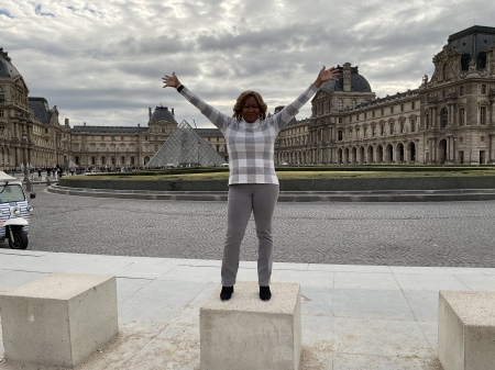 OUTSIDE THE LOUVRE MUSEUM - PARIS FRANCE!