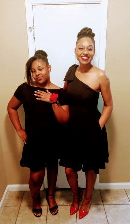 Me and my baby girl on our way to the dance ! 