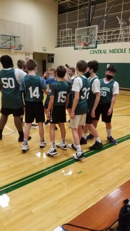 Coaching Central Middle School Boys last game