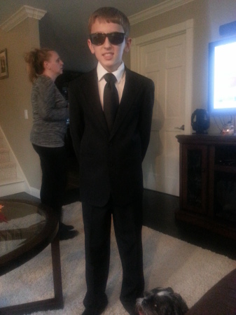 Keegan as a Men in Black 2014 and my daughter