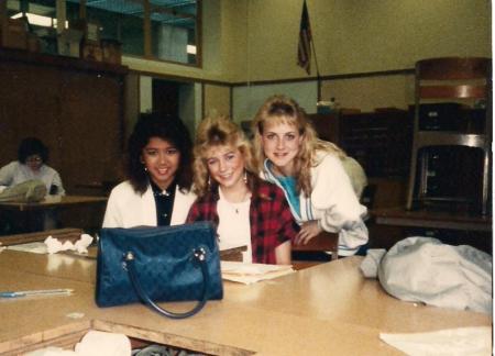 1986 or 87 Priscilla, myself, and Michelle 