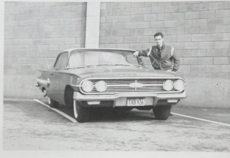 Red 1960 Impala 3 speed column shift 348 CID