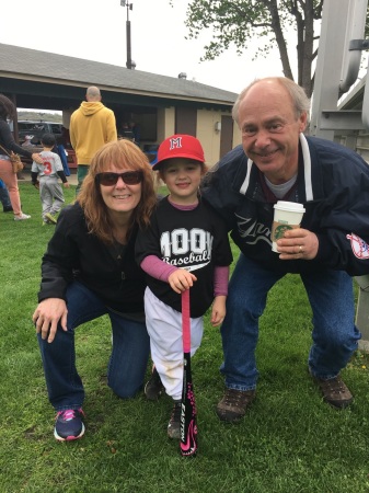 T ball with one of our girls 