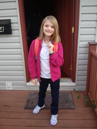 Alexis, first day of Middle school.