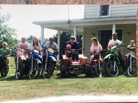 Gang of dirt bikers