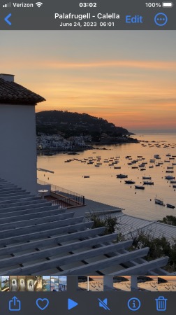 Sunrise view at Hotl Sant Roc, Palafrugel, Esp