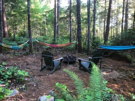 Our kick back area in the woods