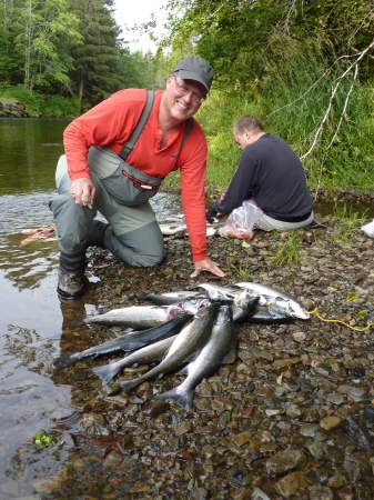 Alaskan Pink Salmon Catch with brother Dave