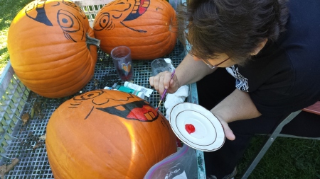 Therese Kobel's album, Pumpkin painting over the years