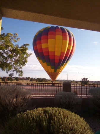 Balloon landing from my front porch!