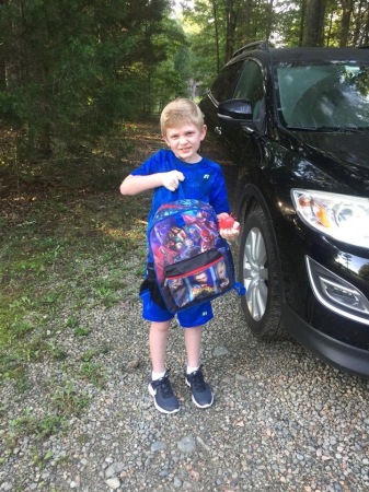 Grandson Liam off to school in Powhatan 