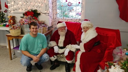 My "BABY" and his annual Santa picture. 2019