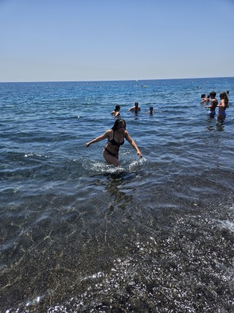 black sand beach