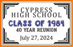 Cypress High School Reunion reunion event on Jul 27, 2024 image