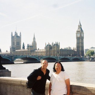 Michael and I in London